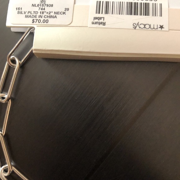 Macy’s And now this Silver plated necklace 18”+ 2” Extender. Brand new with 🏷️ - Picture 8 of 8